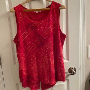 Westport 1962 Red Sequin Tank Top, Size XL